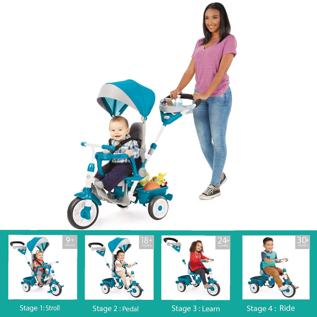 Perfect Fit? 4-in-1 Trike - Teal