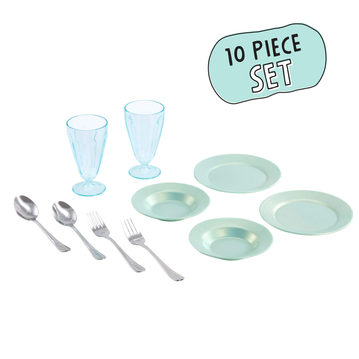 Sweet Spaces? Dishware Set - Sea Foam